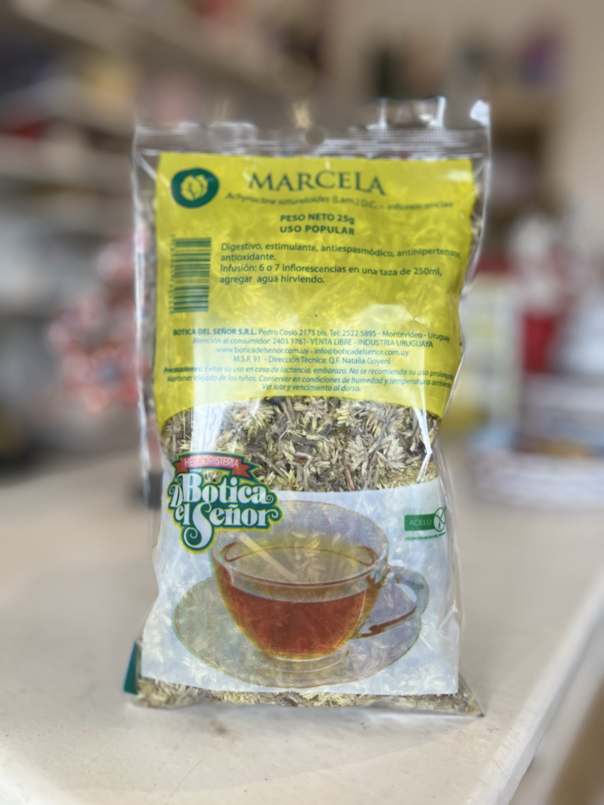 MARCELA hierbas digestivo, antihipertensor, antiespasmódico y antioxidante.